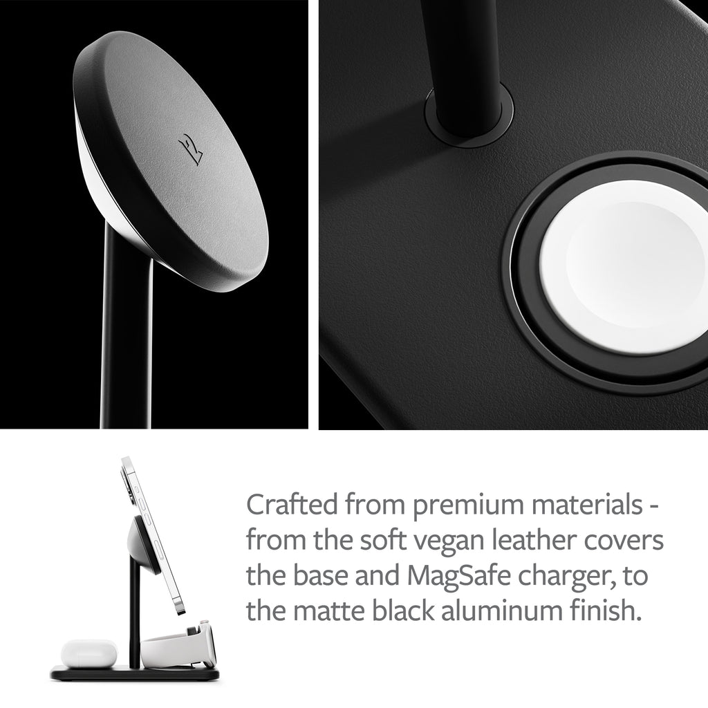 Twelve South HiRise 3 Deluxe 3-in-1 Wireless Charger – black